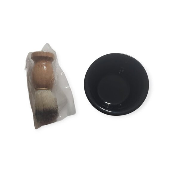 Shaving Brush And Bowl Set Shaving Brush Stainless Steel Stand Shaving Bowl - Picture 2 of 6